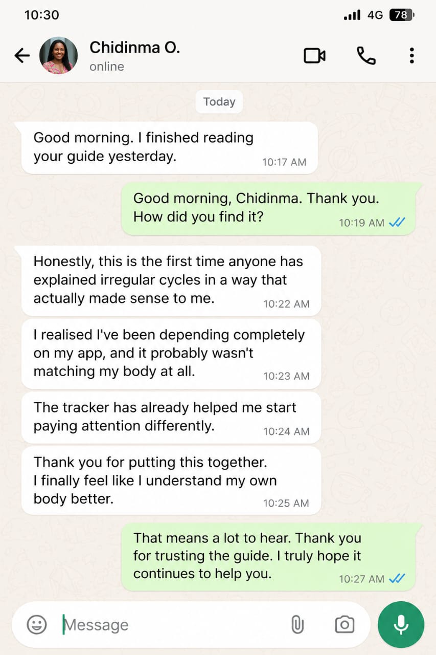 WhatsApp message from a buyer